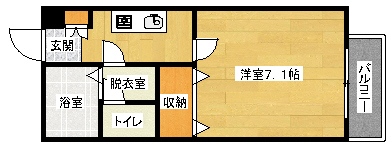 フォブール岡村の間取り