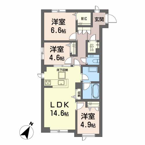 ベレオ八木の間取り