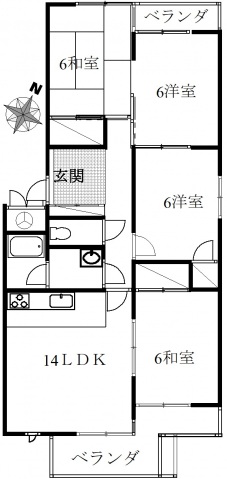 シャンポール古江の間取り