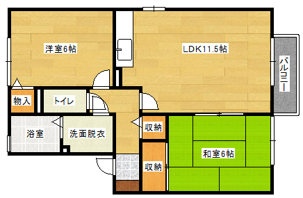 アークTOMIB棟の間取り