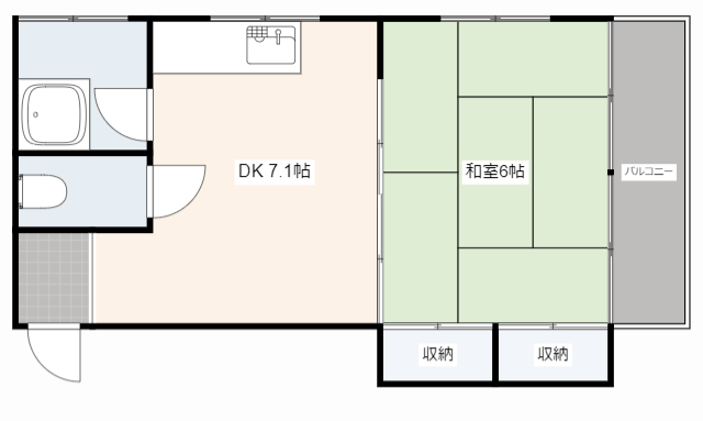 AXA江波二本松の間取り