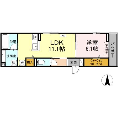 D-roomコサコの間取り