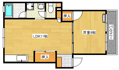 セシカ皆実の間取り