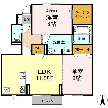 メゾンルナの間取り