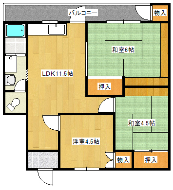 サンフラッツの間取り