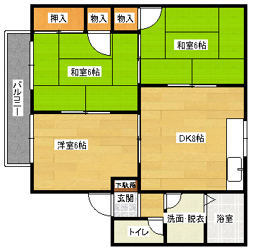 イーストフィールド壱番館の間取り