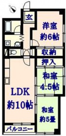 コープ野村土橋の間取り