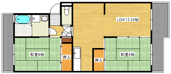 第1ビューハイツの間取り