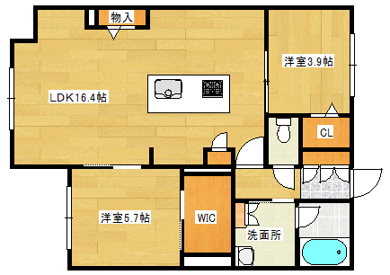 ファンコート堀越弐番館の間取り