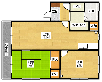 フォブール道岡の間取り