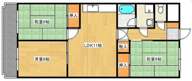 カネオハイツの間取り