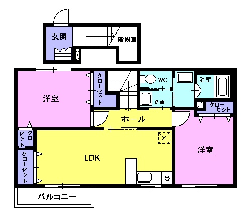 ソレイユ2番館の間取り