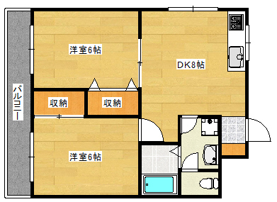 コーポ間の間取り