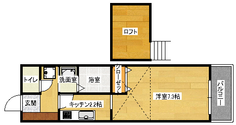 グラビスコート紙屋町の間取り