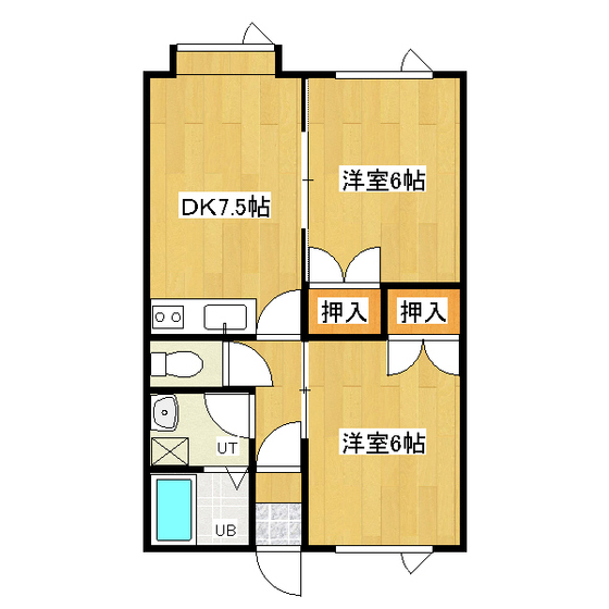 ハイツ学園通の間取り