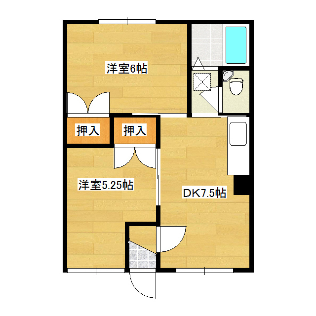 西富5号マンションの間取り