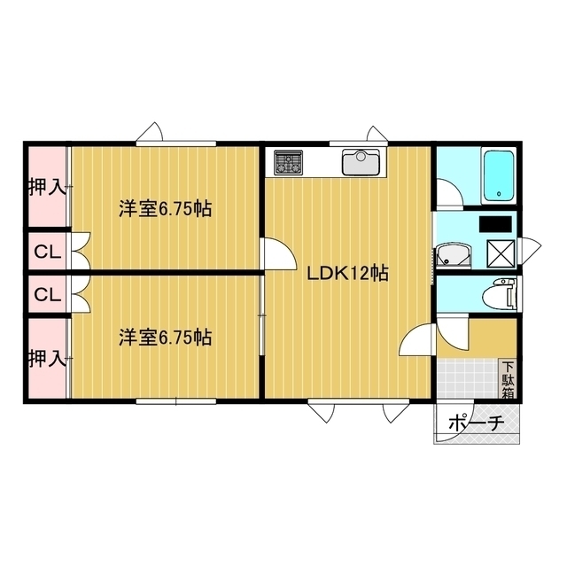 北海道北見市とん田西町（一戸建）の賃貸物件の間取り