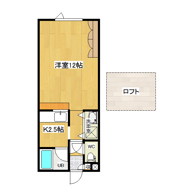 パセオ常盤Aの間取り