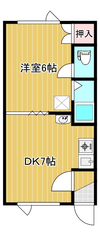 第8日研ハイツの間取り