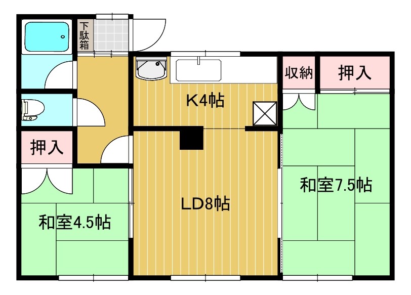 中谷アパートの間取り