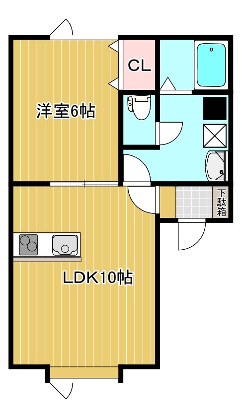 スーパーハイム美芳の間取り