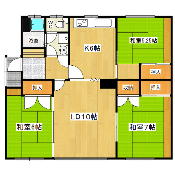 北海道北見市清見町（一戸建）の賃貸物件の間取り