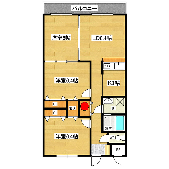 フェイマスKITAMI3番館の間取り