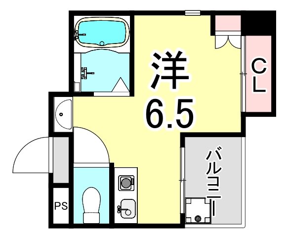 JR東海道本線甲子園口駅5階建築32年の間取り