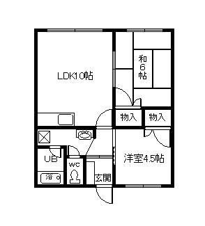 ハイツ中島ABの間取り