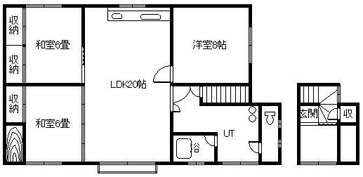 北海道士別市東一条8丁目（一戸建）の賃貸物件の間取り