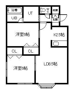 コムフォート1の間取り