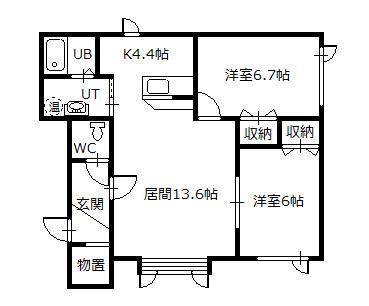 ハイツ福寿1の間取り