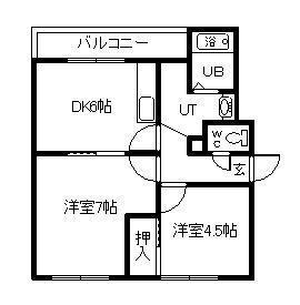 秋月マンションの間取り