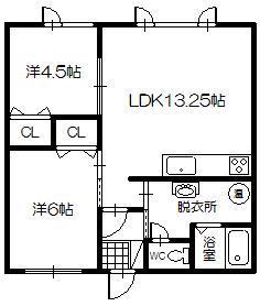 ルナロッサ2の間取り