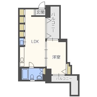 JR関西本線JR難波駅10階建築19年の間取り