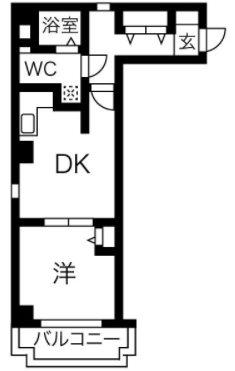 大阪府大阪市中央区松屋町住吉（マンション）の賃貸物件の間取り