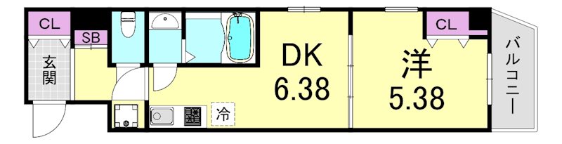 アネールエレ江戸堀の間取り