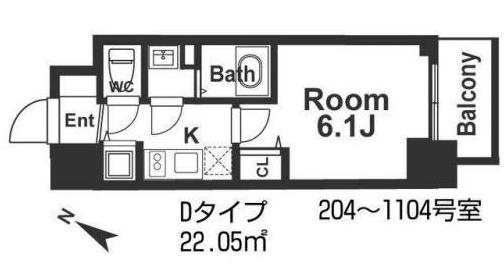 大阪府大阪市西区京町堀２丁目（マンション）の賃貸物件の間取り