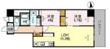 大阪府大阪市中央区北浜東（マンション）の賃貸物件の間取り