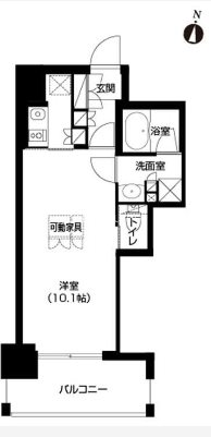 大阪府大阪市中央区高麗橋２丁目（マンション）の賃貸物件の間取り