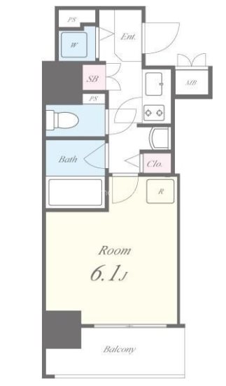 大阪府大阪市中央区玉造１丁目（マンション）の賃貸物件の間取り