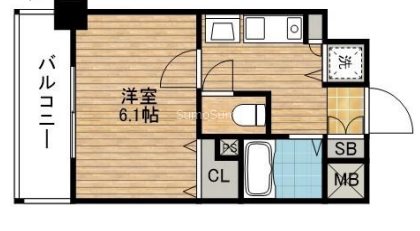 プレサンス難波ＯＣＡＴ前の間取り