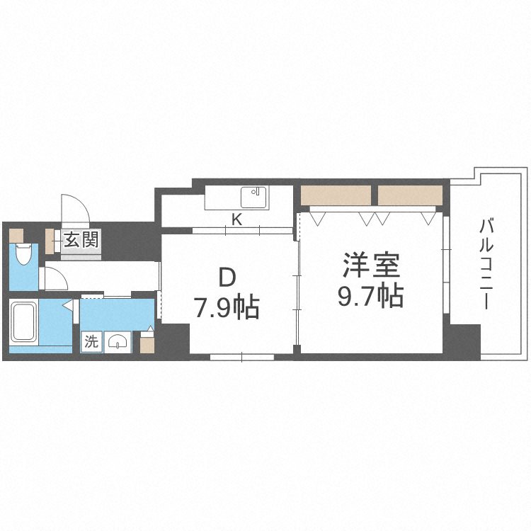 大阪府大阪市中央区内久宝寺町３丁目（マンション）の賃貸物件の間取り