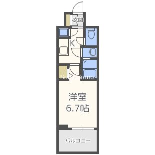 地下鉄四つ橋線肥後橋駅14階建築10年の間取り