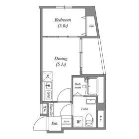 大阪府大阪市中央区谷町６丁目（マンション）の賃貸物件の間取り