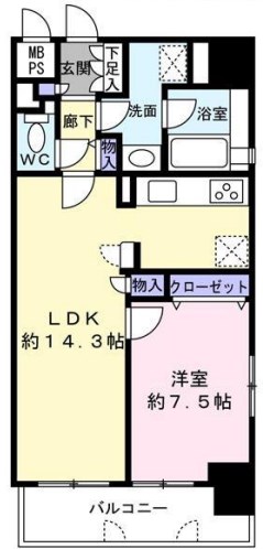 リーガル北心斎橋の間取り