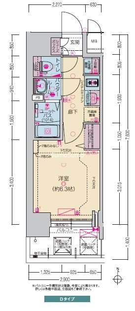 地下鉄堺筋線堺筋本町駅15階建築3年の間取り