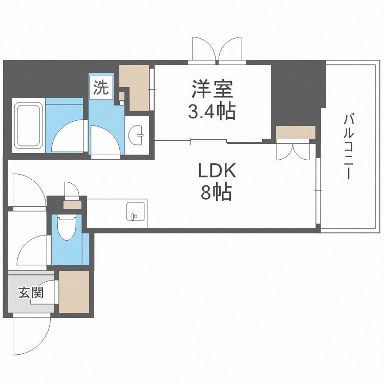 ルフォンプログレ堺筋本町タワーレジデンスの間取り