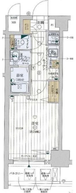 地下鉄御堂筋線大国町駅10階建築9年の間取り