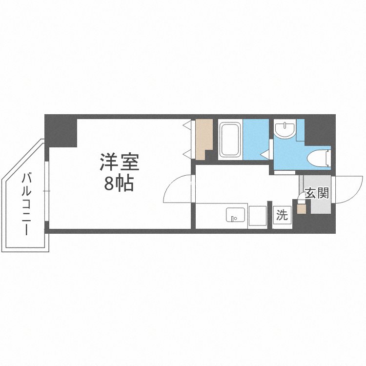 JR大阪環状線芦原橋駅15階建築5年の間取り